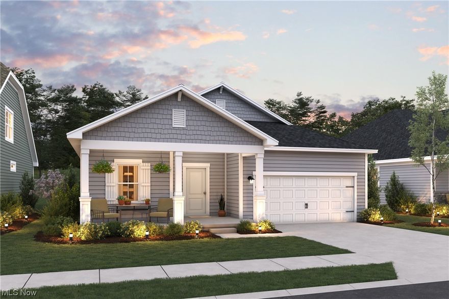 QUICK MOVE-IN Daffodil model home reflects the "FARMHOUSE" interior finish look and an open concept floor plan! Come inside through
the welcoming foyer and you will be impressed by this home design. It reflect the way people want to live today! Inter-connected spaces
creating a seamless flow from living, dining room and the kitchen. This beautiful kitchen includes a large island that seats 6. Pendant
lighting accentuates the Cararra Miksa, quartz counter top at center island, 42" grey Aristkraft cabinets. Stainless steel GE appliances
complete this kitchen. Luxury vinyl plank flooring throughout the first floor. Neutral carpet in the 2 bedrooms. A full basement, which can
be finished and is plumbed for a full bathroom. Luxury owners suite includes bathroom w/double sink bowls, decorative sconce lights and
mirrors. The large walk-in closet provides ample storage. A first floor laundry is located off the kitchen for your convenience. BONUS
beautifully finished basement with full bathroom: You will appreciate the generous yard to enjoy! Landscaping is as follows: seeded yard,
and a fully landscaped front bed. Builder and manufacturers warranty included! Occupancy is MAY 2024. NOTE: Midview School System