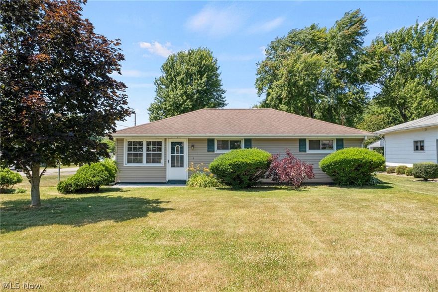 Welcome to this quaint fully renovated home located on a corner lot in Elyria Twp. Step inside and be welcomed by the cozy living room complete with new plush carpeting and neutral walls. The dining area is located in between the living room and kitchen making this the perfect space for entertaining. The kitchen has sleek appliances and built-in cabinetry that adds plenty of storage space. Each bedroom is generously sized and has convenient access to the updated shared full bathroom. The full bath has a single sink vanity and shower/tub combo. Outback is the spacious back yard, detached oversized 1 car garage, 1 space carport, and 2 sheds that are ideal for storage.