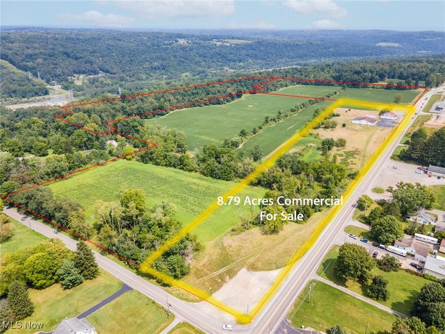 8 plus acres of commercial property available on busy state route 224. Previously operating as the Dairy 224, the front of the store has recently been added on with a new walk in cooler. Newer roof. Updated Electric. Above the store is a 3 bedroom 1 bathroom apartment with its own entrance. Full basement for storage. Public restrooms in store. Next door is a 5,670 sq ft garage. Also available is 57 acres behind these lots.