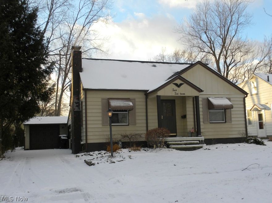 Charming Bungalow located on great street; Spacious First Floor includes Living Room with wood burning fireplace, 2 Bedrooms, Full Bath, and Eat-In Kitchen with plenty of storage; Great space on Second Floor features Large Bedroom with nice sized Closet and additional Cedar Closet; Full Unfinished Basement with Half Bath; Concrete Covered Patio overlooks large completely fenced yard and 1 Car Detached Garage; Great Location - close to shopping; This home needs some updating; Great Opportunity; Home sold As Is.