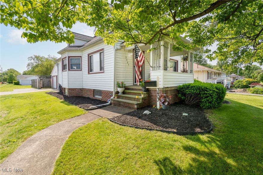 Welcome to 3403 Amherst Ave, a delightful 3 bedroom bungalow nestled in the heart of Lorain. Built in 1920, this 1,430 sq ft home seamlessly blends classic character with modern comfort. Situated on a spacious corner lot, the property offers ample outdoor space for relaxation and entertainment. The fenced in yard gives you privacy and security for your furry friends too. Inside, you'll find a warm and welcoming atmosphere, with generous living and dining spaces perfect for both everyday living and hosting guests. The kitchen is open to the dining and living spaces, offering clear sight lines to the rest of the main floor. There is 1st floor bedroom and half bathroom, with the other 2 bedrooms and full bathroom on the 2nd floor. The lower level has a built in bar for entertaining and a bonus room which is perfect for a media room, an extra bedroom, or a home office. The basement also has an extra toilet and sink for convenience. Located in a friendly neighborhood, this home is within close proximity to local schools, parks, and amenities. Schedule your private showing today with your favorite realtor!