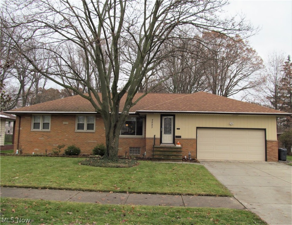 Be first or be sorry! Turn the key & move in! Three bedroom, one and a half bath brick ranch. Super neat and clean. Updated kitchen with tile backsplash and stainless steel appliances. Formal dining room with slider leading to a paver patio and nicely landscaped fenced backyard. Big living room boasts decorative electric fireplace. Updated full bath. Beautiful hardwood floors throughout. Nice sun room. Big basement with recreation room, loads of storage, half bath with shower stall next to it and big laundry room. Two car attached garage. Paver patio and fence (2014), electrical panel, gutters & downspouts, and disposal (2013), windows (2012). Walk to the new Middleburg Hts. library. Includes 1 Year HMS Home Warranty!