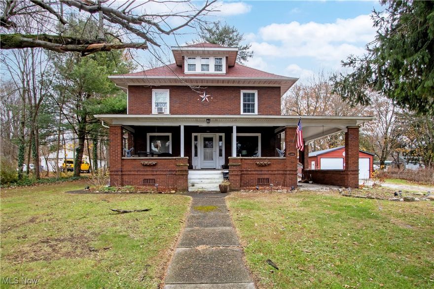 Welcome to this beautifully built brick colonial, rich with character and timeless craftsmanship. Stunning original woodwork flows throughout the home, adding warmth and charm to every room. With 5 spacious bedrooms—including a finished walk-up attic—and 2 full bathrooms, there’s plenty of space for family, guests, or a home office.  Perfectly situated on 2 gorgeous acres, the property offers both privacy and room to roam. Car lovers, hobbyists, or those needing extra storage will appreciate the 23x18 brick garage along with a 24x22 pole barn, thoughtfully added in 2020.  A rare opportunity to own a classic home with exceptional grounds and versatile outbuildings—this property truly has it all.