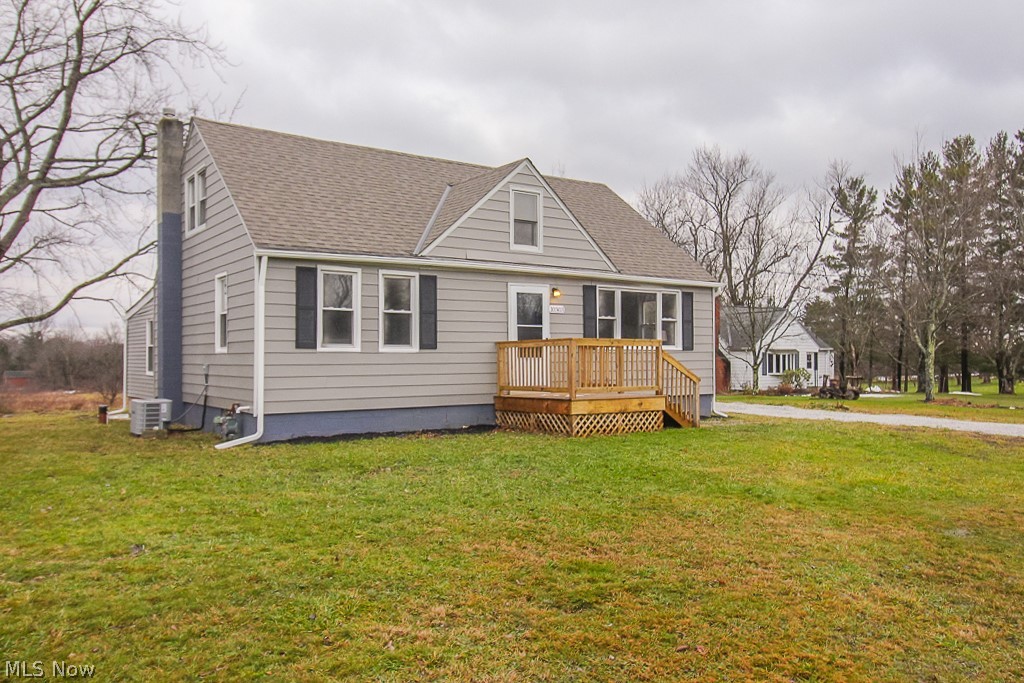 Beautiful and stunning home on two acres in Chardon. This is a fabulous renovation which includes a first floor master suite. Open floor plan, galley kitchen with center island. Stainless steel appliances, granite tops, white shaker cabinetry, recessed lighting, tiled back-splash and new floors. This home also has a roof recently replaced, windows have been replaced as well. Master suite with barn door, beautiful view of the backyard, full bathroom with jack and jill sinks, tiled floors, tub with tiled surround, and a separate stand-in tiled shower. This home is an absolute treat, you won't want to miss this one!!!!