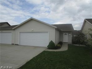 Simple one floor living in this 2 bed, 2 full bath ranch condo. The open great room has vaulted ceilings. The eat in kitchen opens to the rest of the unit. A master suite allows for privacy. First floor laundry, 2 car attached garage, patio, and much more.