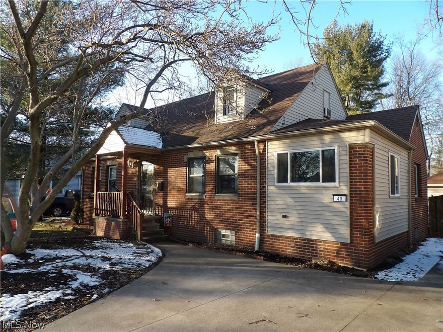 Updated Brick Cape Cod W/ a FULL BASEMENT and 4 Decent Sized Bedrooms and a Large Newer Deck is now on the market.  PLUS, there's a comfortable finished basement with a NEW (DEC 2022) Full Bathroom.  Many other updates include: 1st Floor Bathroom, Rain Soft Water Filtration System (2017), Garage Door and Garage shingles (Complete Tear-off) 2016, Sump Pump 2014, Some windows 2016, Complete Shingle tear-off on house 8 years ago, Glass Block w/ Vents, All Bedrooms have Ceiling Fans Installed, 2nd Floor Insulation and NEW Hot Water Tank 2021. Rain Soft Water Filtration System and Boiler cleaned in 2021. 300+ sq ft Living Space in the Lower Level. There is a Family Room in the Lower Level. FP is Wood burning. There's Beautiful trees on this HALF ACRE yard and the lot goes well beyond the Fenced-in area. Just a short walk to Metro Parks. GREAT LOCATION!  DO HURRY!