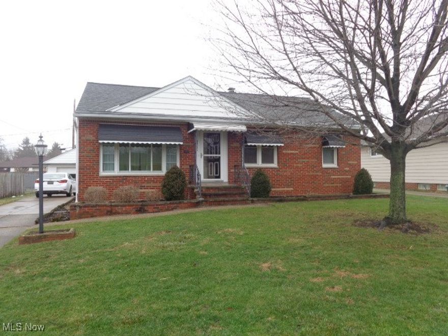 Original Owners For 70 Years!! Meticulously Kept Ranch!! Brick Front!! Oversized Two Car Garage!! 18x15 Enclosed Patio Enclosure Overlooks Private Yard!! All Kitchen Appliances And Washer And Dryer Stay!! Finished Paneled Rec Room In The Basement!! Replacement Windows!! Hardwood Floors!! Garage Roof 2017!! Furnace 2021!! Glass Block Basement Windows!! Full Bath in Basement!! Quiet Street-Steps To St Bridgets!! Excellent Location--Close To Everything!! Ready to Move In!! Wont Last!!