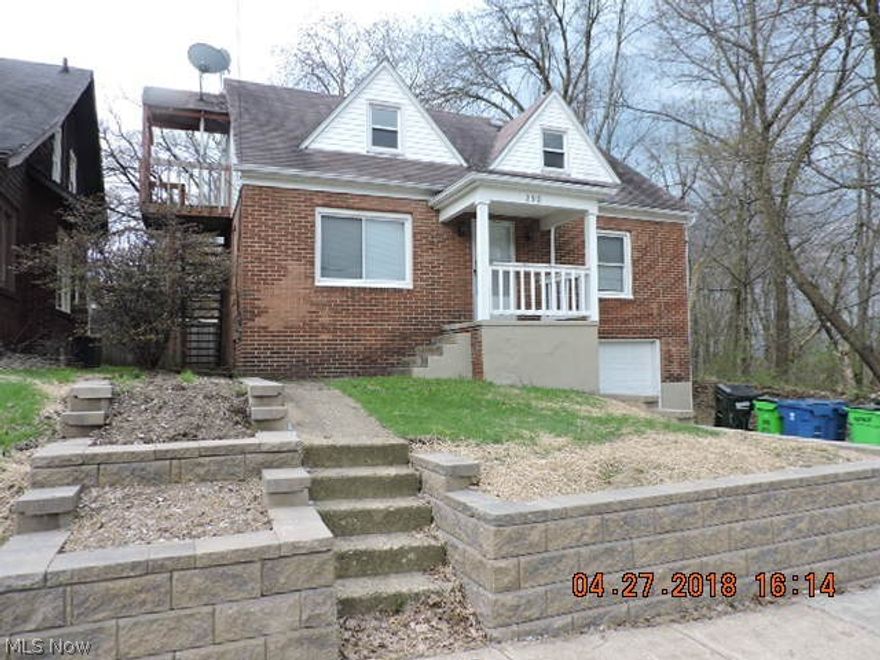 This is a very well done brick 2 unit in move-in condition.  The first floor unit has access to the garage/driveway, basement, and rear deck.  Updated windows, baths, kitchens, furnace.  It has a full sized living room, dining room, a good sized galley kitchen, 2 bedrooms and a bath - all with matching trim. The second floor unit is a huge great sized single room efficiency with an outside access stairway in need of carpet.  This 2 unit can easily be converted back to a single family! The interior stairway is still there.  The Buyer must pay the $150 listing agency management fee.  This needs to be seen - now!