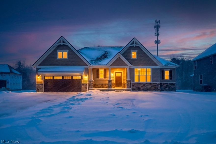 Immediate occupancy available in Carpenter Glen, a highly sought-after upscale community
showcasing award-winning Drees Homes. This beautiful Lyndhurst ranch plan combines
thoughtful design with everyday comfort.
A welcoming foyer leads to a private study, perfect for a home office or quiet retreat. Just off
the garage, the family foyer creates a practical drop zone for coats, bags, and shoes, while the
spacious laundry room provides ample storage. A conveniently located full bathroom is
discreetly tucked away for added privacy.
The heart of the home features a bright, open living area highlighted by a wall of windows that
fills the space with natural light. The expansive gourmet kitchen includes a large center island,
walk-in pantry, and flows effortlessly into the formal dining area, creating an ideal setting for
both everyday living and entertaining.
A split-bedroom layout offers excellent privacy. Two secondary bedrooms with a shared full
bath are situated on one side of the home, while the primary suite is privately positioned on the
opposite side. The owner’s retreat includes a spa-like bath with dual vanities, a tiled shower,
and a large walk-in closet.
Enjoy outdoor living on the covered deck, perfect for relaxing or hosting guests. The spacious
basement expands the home’s possibilities and already includes a finished full bathroom, ready
for future customization.
Experience refined single-level living in Carpenter Glen with the Lyndhurst plan—schedule
your private showing today before this exceptional home is gone.