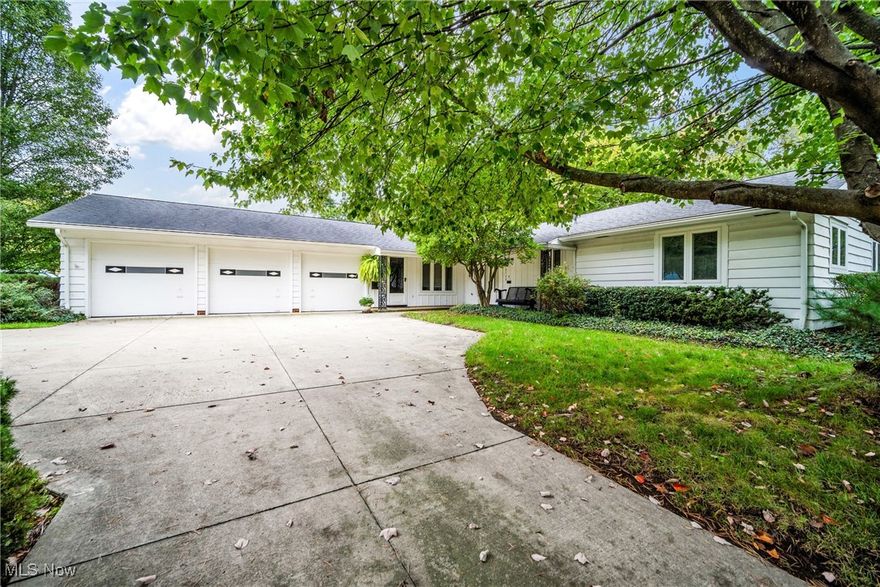 True one floor living with loads of space and a very private heavily wooded yard backing to the creek! 3 CAR GARAGE! This beautifully maintained four bedroom two full bath ranch has so many hard to find features. The living areas are defined by outstanding openness. The tiled entry takes you to a 17x10 living room. open to a 17x16 kitchen (with defined 10x8 dinette area.) Uncommon for a home of this vintage, a 25x14 family room provides a wall of (Anderson) sliders leading to the simply gorgeous wooded lot. Its private stamped patio spans the back of the house and promises just the right place for hours of entertaining or a quiet place to curl up with a book. The four ample bedrooms (all with ceiling fans) include a master suite with a private bath. Generous closets. Full hall bath. Laundry and "mud room." Excellent storage. All this AND a three car garage with abundant additional organized storage, workshop, and possibilities. A convenient location near everything you could need. A wonderful choice.