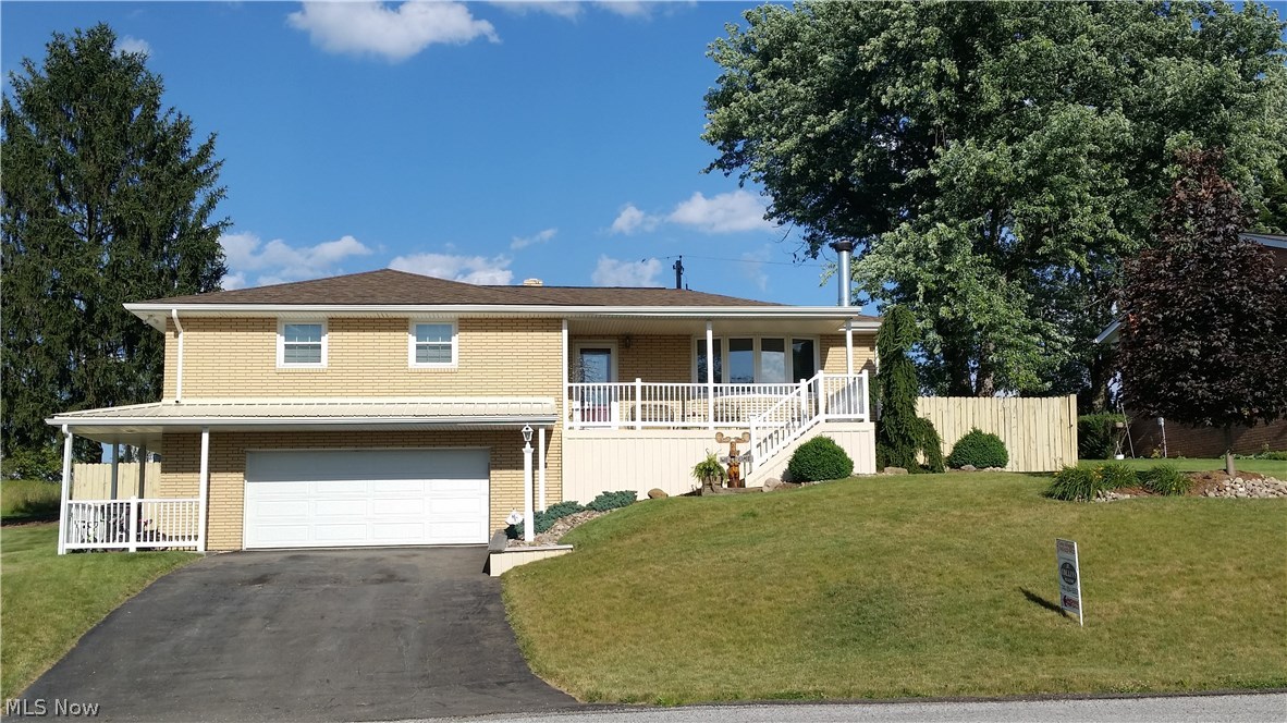 Completely remodeled with roof ,windows, soffit, fascia, gutters, furnace and air with heat pump. Beautiful kitchen with all appliances and all 3 baths were redone as well . Addition was added to back of home to make master suite with full bath, walk in closet and laundry with doggy shower. Built in around LR fireplace to house your TV and all accessories. Rec room has wet bar with ceramic tile top and spiral staircase that comes down from dining area. Additional room in basement for wood burning stove and office or play room. Level back yard has covered patio with built in bar and lots of room for firepit and play. Nice shed. immediate possession on this home.
