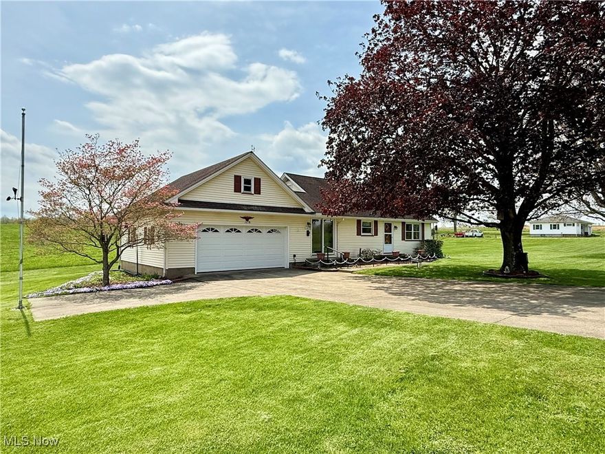 Don’t miss this incredible opportunity to own a beautifully maintained 50+ acre farm in a highly desirable area. This property offers a rare combination of functionality, comfort, and natural beauty—perfect for farming, recreation, or peaceful country living. The 3-bedroom, 1-bathroom home features 1,834 sq. ft. of living space with an eat-in kitchen, spacious living room, two main-floor bedrooms, and a full bath with a brand-new walk-in shower. Upstairs includes a third bedroom and an additional space that could easily be finished into a fourth. The basement is freshly painted and in excellent condition, offering clean, dry space for storage or more living area. The home is powered by free natural gas, supplying a new gas furnace, a gas generator, and garage heat. A new propane furnace provides a reliable backup system. The property also includes 200-amp electric service, a 2-car attached garage, and a nicely paved concrete driveway. The large, level yard around the house is well-kept and ideal for outdoor enjoyment. Next to the home, you’ll find a 24x32 four-car garage—perfect for projects, storage, or a workshop. An additional 1-acre parcel is currently set up as an RV hookup area with its own well, septic system, and electric service—perfect for guests or rental income. The 40x48 cow barn with a 14x40 lean-to is solid and ready for immediate use. Two fenced pastures and a hay field offer space for livestock and crops. Further back on the property sits a 24x40 pole building suitable for machinery, tools, or anything else you need. The land features rolling fields, wooded acreage full of wildlife, and a scenic creek winding through the back. Boulders and rock formations add unique charm, and a well-constructed deer blind with stairs is ready for hunting. This is a turnkey farm that truly has it all—thoughtfully laid out, well cared for, and ready for its next chapter. Schedule your showing today! Sub surface oil and gas rights do not​​‌​​​​‌​‌​​​‌‌​​​‌‌‌​​‌​​‌‌​​​​ transfer