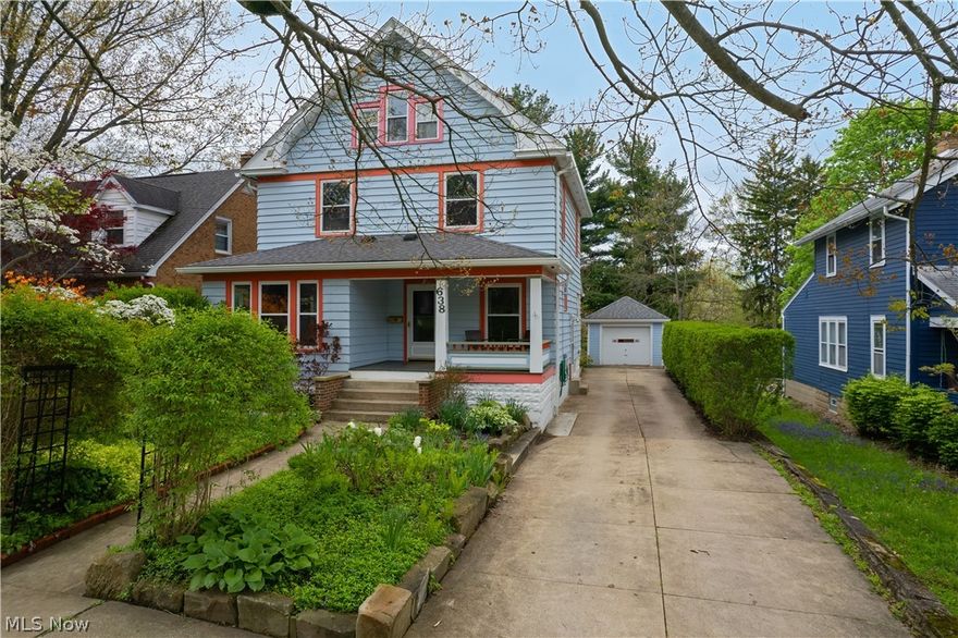 Step inside and instantly feel the warmth, charm, and timeless character of this beautifully preserved 1920 Colonial. From the moment you enter, the stunning original woodwork, rich natural oak trim, refinished hardwood floors, and elegant open oak staircase tell the story of a home that has been lovingly cared for through the years. The inviting entry room welcomes you with a cozy fireplace — the perfect spot to unwind. Just beyond, beautiful pillars frame the entrance into the spacious living room, adding striking architectural character and craftsmanship rarely found today. The living room has gorgeous French doors that open to the front parlor, where oversized windows create a bright and cheerful retreat. Every room offers another glimpse of the home’s historic beauty. The formal dining room is especially memorable, showcasing a stunning original built-in buffet, a gorgeous cedar closet, and new sliding glass doors installed in 2021 that lead to the newly built back deck (2021) — an ideal setting for morning coffee or quiet evenings outdoors. The spacious kitchen blends comfort and functionality with a charming breakfast nook and updated appliances.
While the home’s character remains beautifully intact, the major improvements have already been done for you. Updates include new windows and roof (2018), furnace and central air (2017), hot water tank (2018), refinished hardwood floors (2017), and fully remodeled upstairs full bath (2018) and first-floor half bath (2021). Additionally new washer and dryer (2019), stove and refrigerator (2021), and dishwasher (2026).
This is more than just a house — it’s a home filled with history, warmth, thoughtful updates, offering modern convenience, and pride of ownership throughout. Conveniently located near downtown Kent, Kent State University, public transit, parks, shopping, and the Portage Hike & Bike Trail, with quick interstate access for an easy commute throughout Northeast Ohio. This hidden gem is a Must See!