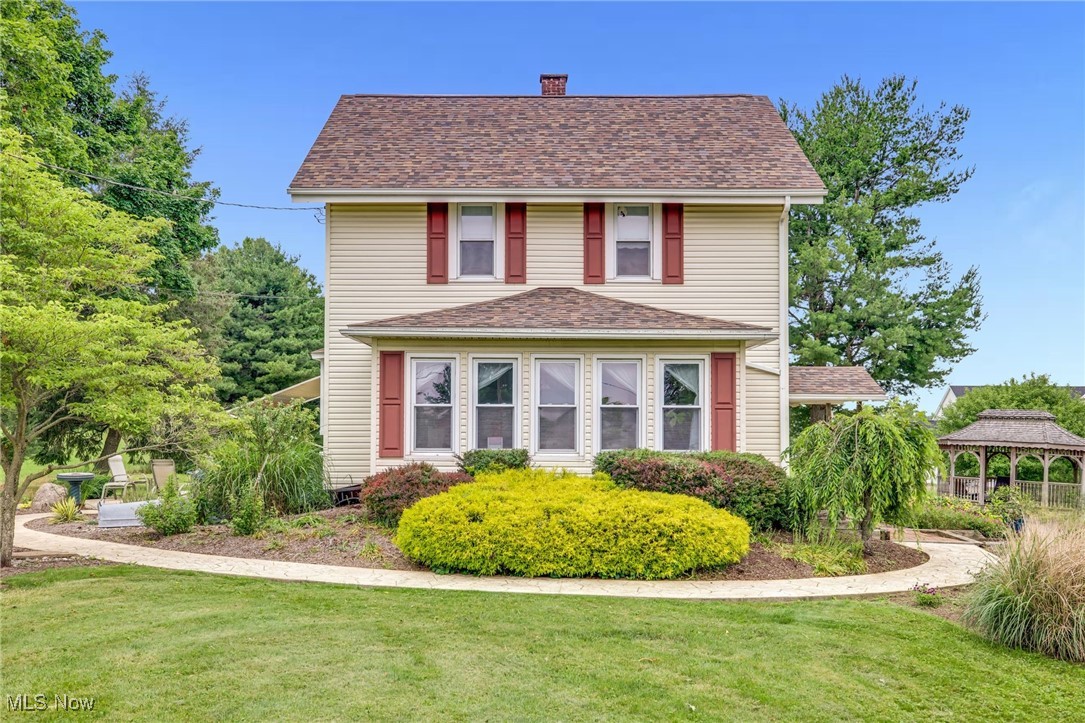 Welcome to 3681 Werner Church Road NE...this charming home has been lovingly cared for and it shows! Nestled on just over 2 acres you'll love the tranquil rural setting. As you walk through the front door the enclosed front porch welcomes you in, adding additional living space. The spacious living room offers high ceilings, original hardwood floors and a beautiful bay window. Through the living room you will find a great sized dining room, featuring hardwood floors and a sliding glass door leading to the stamped concrete patio-perfect for entertaining and relaxing. There is an updated full bathroom conveniently located just off the dining room. The kitchen finishes off the first floor and boasts a beamed ceiling, plenty of cabinetry for storage, and a bay window. Upstairs you'll find three nice sized bedrooms that share the second full bath. The attic is finished as well, perfect for an additional bedroom or flex space. In the lower level you'll be pleasantly surprised to find a finished family room and a laundry area with a shower and toilet. Outside you will love relaxing and dining in the gazebo while enjoying the views of the property.
Recent updates include the roof and septic system 2021.