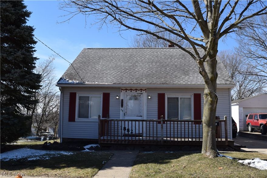 Welcome home! Move in ready 3 bedroom cape with 1 1/2 baths. Galley style kitchen with veneer backsplash. 2 Bedrooms and full bath on main floor. 11x26 Family room and half bath in basement. 1 Car detached garage. Large dining room/family room with doors leading to deck. Updates include, but not limited to: furnace, A/C & HWT- 2015, Shingles with tear off- 2009, 226 tulips planted along retaining wall- 2011.