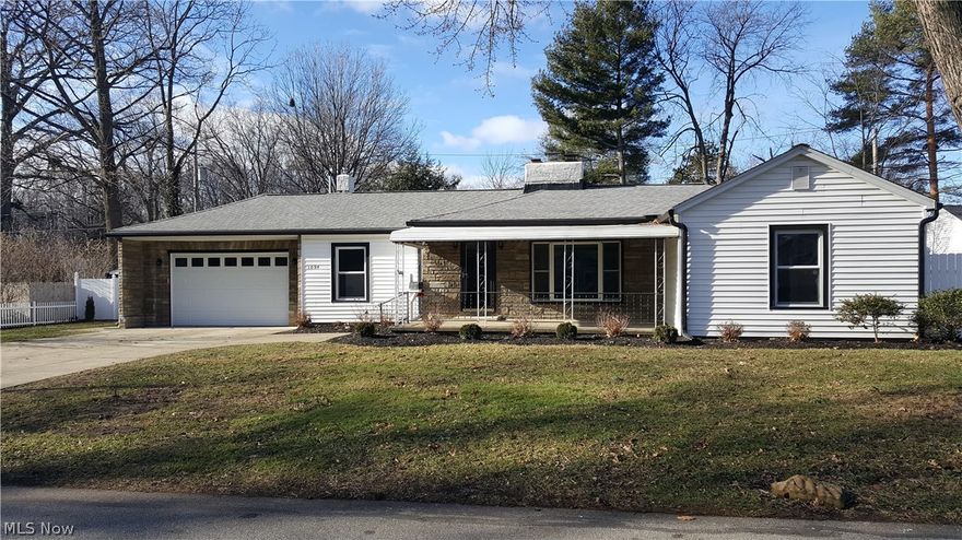 Welcome to this extraordinary 3 bedroom 1600 sqft totally renovated ranch on a 120x100 triple lot!!  Nothing has been missed,  as soon as you walk into the open floor plan you will  in awe and appreciate the quality throughout.  The front living room features a gorgeous custom stone fireplace and huge Pella windows.   The kitchen has been beautifully redesigned with breakfast bar, stunning cortex floors,  stunning new luxury  countertops, recessed LED lights and all new appliances and is wide opened into the family room. The family room boasts another  striking tiled custom fireplace. There is a patio enclosures sunroom off the family room, perfect for relaxing in the summer. The enormous backyard features  a paver walkway, Vinyl privacy fence, and 2 sheds with electricity!  There are  3 generous sized bedrooms, and the huge 15x15 master bedroom features 3 closets!  Other updates include newer furnace & A/C, new H2O Tank, newer windows & siding, Newer roof with oversized commercial gut