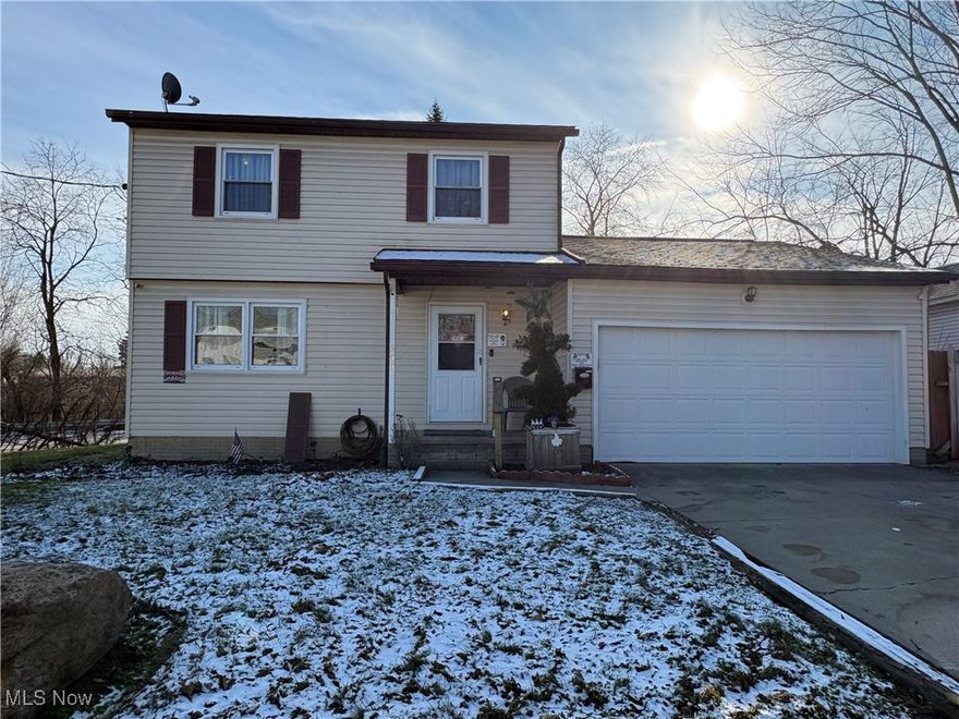 2-Story colonial with 3 bedrooms and 1.5 baths with a 2 car garage. Living room with LVT flooring connects to dining room with LVT flooring. Large Eat-in-kitchen LVT flooring. Family room off kitchen with slider to deck. 1/2 bath on 1st floor. Master bedroom with master bath and 2 addition bedrooms upstairs. Full basement, lots of storage and fenced yard. Hot water tank, LVT flooring carpet, countertops, sink, and faucet all 1 year old.