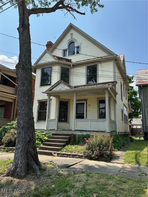 Your chance to own a piece of downtown history and make it yours. Home was in the process of a complete remodel. You have newer kitchen cabinets and a new first floor bathroom. Upper level has essentially been stripped and waiting on new owner to put their touch on it. There was an additional full bath on second level, and plumbing still in place. Home offers most of the original woodwork, hardwood floors, trim and decorative fireplaces. Home has not had utilities on for many years and owner will not be turning on utilities. So much of the character and charm is here and just waiting for a new owner to make it shine again! Furnace does not work. Home has little yard for those that do not want a lot of yard work. A unique opportunity. Cash or conventional financing only!