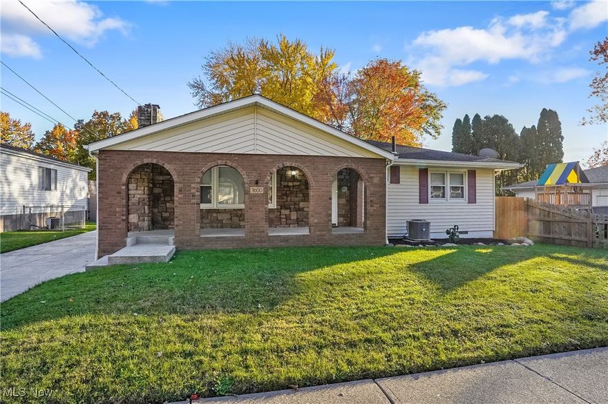 Don't miss your opportunity to own this adorable ranch in Mogadore! Well maintained and waiting for its new owner! 
Inside you will find a large living room with a fireplace, an eat in kitchen and 3 bedrooms, 2 full baths.
The partially finished basement has so many possibilities. 
Outside the yard is large for the area and the brick steps leading you out of the house to the yard are stunning!
Enjoy evenings on your front porch.
Call your favorite real estate professional today for your private showing!