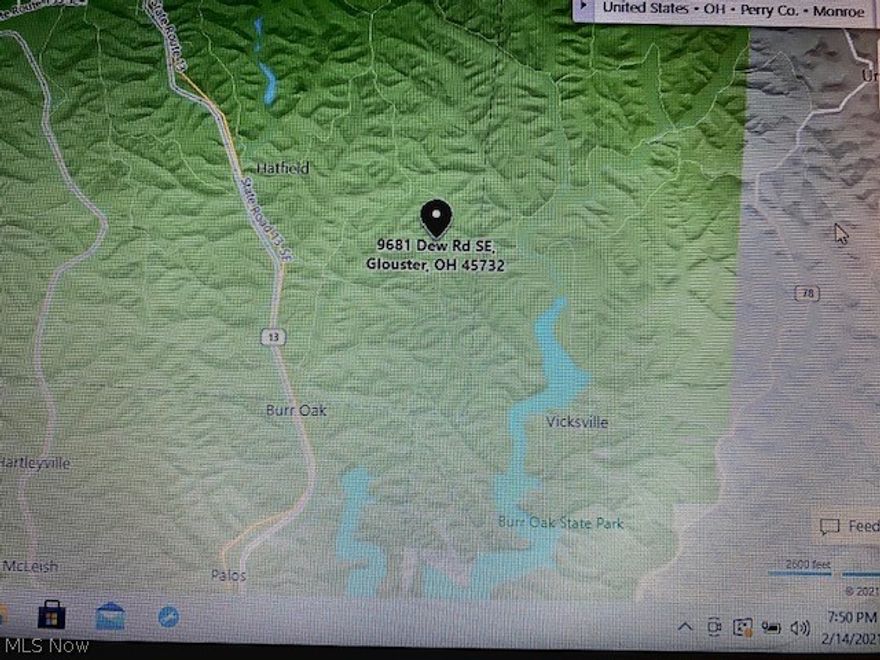 Check out this Hard to find 15.02 acres with small pond, horse barn, and woods. Great place to build your dream home. Public water is available with purchase of tap. Property is located only a couple miles from Burr oak state park. Current owners used the land to hunt. There is a single wide house on the property that comes with it, but is not hooked up to anything. This is being sold as land with barn. 

Address pulls up as 9681 Dew Rd Glouster, Ohio 45732