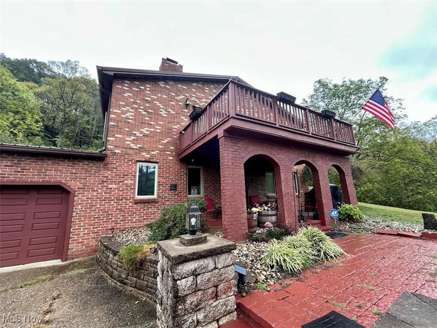 Imagine a rustic house nestled on over 18 acres of beautiful, tranquil rural land.  It's surrounded by mostly wooded areas providing privacy and a serene atmosphere.  There's a peaceful creek meandering along the property line, adding to the natural beauty.  The house itself, on a hillside setting, features a classic brick exterior, and the interior has that cozy, cabin-like feel--think wood accents, warm tones and a welcoming atmosphere.  Plus, with no close neighbors in sight, you've got all the privacy you could want!
This 4-5 bedroom, two bath home offers nearly 3,500 finished sq ft of living space.  The entry welcomes you to the sunken living room with a flagstone floor, wood burning fireplace and is open to the dining area.  The galley style kitchen has a newer refrigerator and dishwasher.  There are three rooms on the first floor all with large closets.  Two are currently set up as bedrooms and the front room is being used as a den.  The second floor has a huge owner's suite with a private bathroom and patio doors to the front balcony, a bedroom with access to the rear deck and hot tub and a third room that could be used as a family room (currently being used as an office) that has access to the front balcony.  The above ground pool is heated and just off the rear deck.  There is a heated detached building with electricity, a large storage building, attached two car garage and a carport. If this describes your dream home, schedule your appointment right away.   


Priced to sell "As Is"  Sellers believe they own the mineral rights and they will transfer with the property. Newer furnace and A/C unit. Highland Ridge water and private gas at well head price.