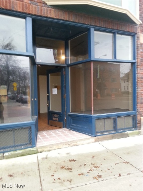 Eastern Storefront available for rent. Approximately 600 square feet in Charming Historic Larchmere Shopping District. Large Windows, High Ceilings, Hardwood floors. One bathroom in basement. Additional storage space in basement for additional cost (negotiable). Suitable for Office, Retail, Gallery or Studio. Owner will NOT consider food service, hair or nail salon, florist or Tatoo parlor. One year lease required. Heat, Water and Sewer included. Tenant pays for electric and their own refuse disposal.