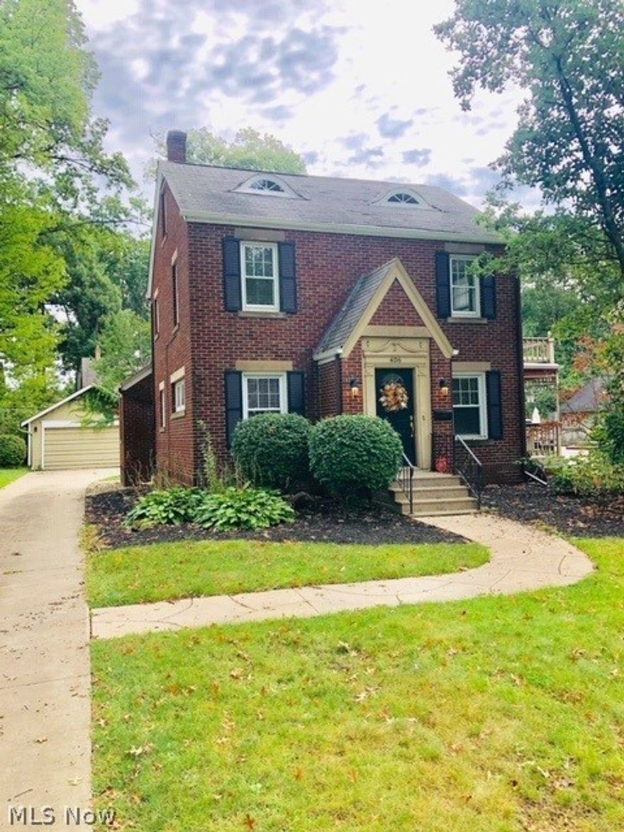 Charm abounds in this all-brick traditional two story! Home features original picture-frame wood floors in dining room with built-in china closet as well as living room, which also boasts fireplace with accent windows. Kitchen has been totally renovated and offers additional dining space with extra cupboards and counter top. Large bathroom up as well as full bathroom in basement. Enjoy spending time in the backyard on the patio or side porch. Concrete driveway leads to two-car garage. Spacious master bedroom can be converted back to two rooms.