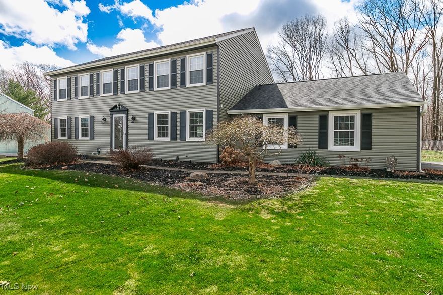 Welcome to 11740 Jennifer Ct., a beautifully updated four-bedroom, four-bath elegant colonial home in picturesque Concord Township. This stunning home offers over 3,000 square feet of living space on a half-acre lot, blending modern upgrades with timeless charm.
The front foyer, featuring ceramic tile, leads to a spacious eat-in kitchen with new granite countertops, a glass subway tile backsplash, updated hardware, and stainless steel appliances. The front living room boasts vinyl plank flooring, large picture windows, and a decorative barn door. The formal dining room showcases wood plank flooring, while the rear family room features new carpeting, a brick fireplace, and custom built-ins.
The fully finished basement is an entertainer’s dream, complete with a custom-built bar, sauna, vinyl plank flooring, and a third full bathroom. A large storage and utility area provides ample space. Upstairs, four spacious bedrooms include a master suite with a walk-in closet and en-suite bath. The second full bath has been fully renovated with a walk-in shower, modern fixtures, and granite countertops. A stylish half bath on the main floor adds convenience.
The backyard is a private oasis featuring a stamped concrete patio, a double gazebo, a pool with decking, and a fully enclosed fence. Major updates include new flooring, baths, lighting, ceiling fans, a full basement bath, an electrical panel (2023), a sump pump (2022), a furnace, AC, and hot water tank (2022). Additional improvements include new glass block windows, patio and entry doors, storm doors (2023), a new roof, siding, garage door, and stamped concrete patio. A hot tub and deck were added in 2022.
This exceptional home, thoughtfully upgraded inside and out, offers a perfect blend of modern luxury and comfort in a highly desirable neighborhood. Don't miss this rare opportunity!