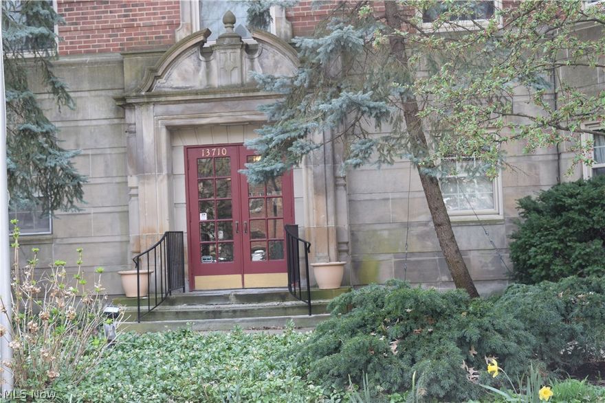 Welcome to this bright and spacious ready to move-in one bedroom condominium in the Shaker Courts Condominiums.  As you enter the large foyer you will be greeted with plenty of sunshine from the bay window.   Freshly painted with a brand new range and dishwasher.  The refrigerator is just a few years old. This home offers a lot of closet space. The seller is on waiting listing for a garage space when one becomes available.  This Condominium Building offers a 24/7 garage valet staff; and on-site property manager along with other staff members to keep the property maintained.  Near the Cleveland Clinic, University Hospital, CWRU, and easy access to the rapid line. Condo qualifies for Greater Circle Living Financing Incentives, call agent for details.