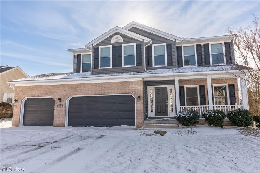 Very nice 3/4 bedroom colonial in sought after Washington Square neighborhood; great location w/access to walking/biking trails, Walsh University, shops/restaurants/grocery store, Gervasi, YMCA, & interstate. Great Room w/bamboo floors & ventless gas fireplace. Kitchen w/oak cabinets, pantry, & opens to Family Room w/bamboo floor; rear sliding door to newer stamped patio & fenced rear yard w/wrought iron. 1st floor laundry & half bath w/LVT floor. Second floor features Owners' Suite w/carpet, walk-in closet, & private bath w/LVT floor, jetted tub, & shower. Two other spacious BRooms are carpeted, large closets; in addition to carpeted loft. Second floor full bath. LLevel is a dream w/carpeted media room boasting 6 theatre chairs, projector, HD projection screen, & speakers; also wet bar w/tile floor, built-ins, bar stools. LLevel 4th bedroom/full bath (shower, sink, commode) w/LVT floor. Special features: three car garage, windows(2022), vinyl siding (2022), rear sliding door(2022), C/