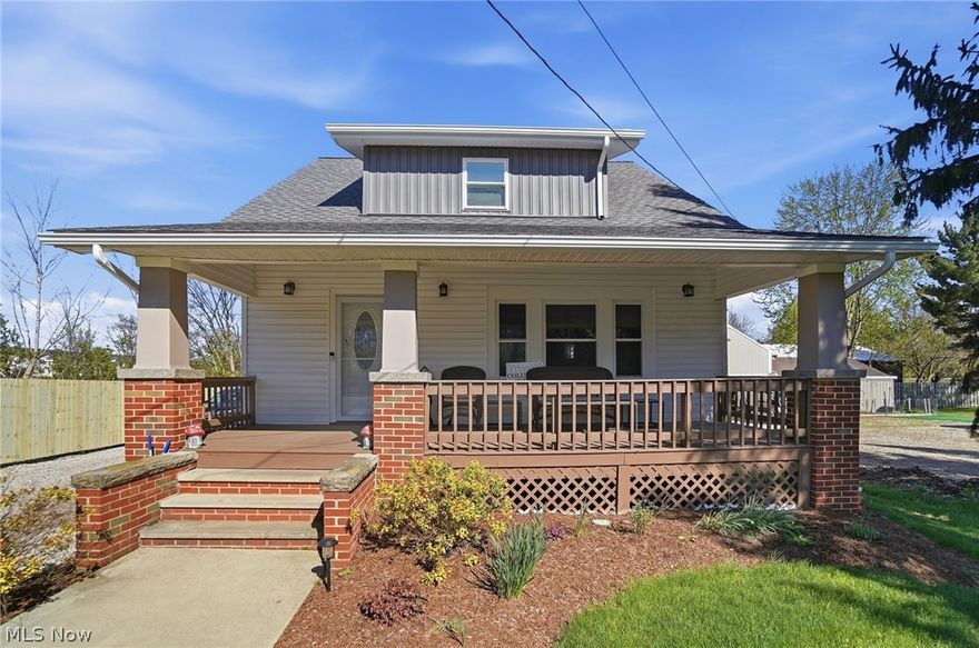 Completely refinished bungalow that was taken down to the studs and thoughtfully rebuilt with major updates throughout. This home now offers 4 bedrooms and 2 full baths, blending modern upgrades with practical living space. Recent improvements include a new roof, garage roof, gutters, siding, and dormers (2025), along with a new furnace and central air (2025). The home features 200-amp electrical service (2023) and all plumbing replaced in 2012, providing peace of mind for years to come. The remodeled kitchen (2020) offers new cabinetry and granite countertops, while the primary bath was updated in 2019 and the first-floor full bath renovated in 2024. The main level features engineered wood flooring throughout, recessed lighting, glass block windows, and extra-large closets, including his-and-hers closets in the primary bedroom. Upstairs includes new Pella windows. Outdoor living is a standout with a concrete patio featuring a gazebo equipped with electric and ceiling fans, perfect for entertaining or relaxing. Additional exterior highlights include a 12x14x10 detached shed (2024) with concrete floor and vinyl siding, fresh gravel laid 3/26, a 2-car garage, and an extra-large 1.4-acre lot, offering space, privacy, and versatility rarely found. Fresh layer of gravel has been put down in the driveway. A truly move-in-ready home with the major systems already done—solid, updated, and ready for its next owner. Privacy fence along north side of driveway has will be installed very soon.