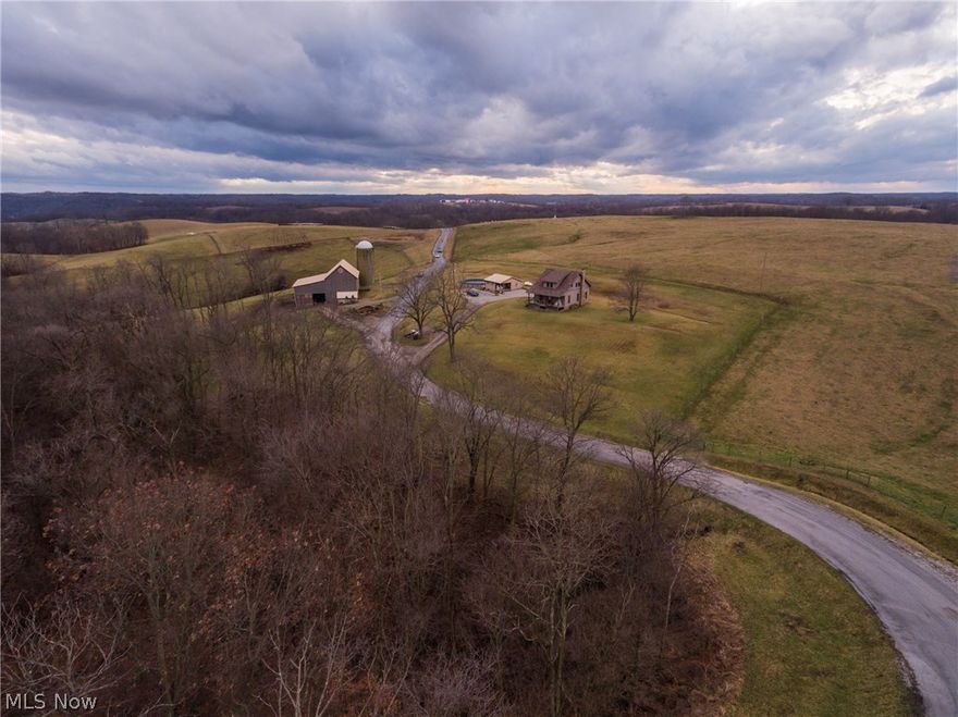 What a great opportunity to purchase a larger contiguous tract of land in Harrison Co. Ohio already set up for raising cattle as well as offering exceptional hunting and timber. Much of the farm has modern high tensile fence and cross fencing with frost free waterers to multiple pastures. The 2 story home on tract 2 has been renovated with all new siding and stone work outside as well as a new furnace & central air. The interior has new plumbing and electrical service, the drywall and subflooring is complete and is ready for the paint, floorcovering and cabinetry of your choice. A sturdy bank barn with ample room for storage and livestock pens along with a block structure (former milk house) complete the improvements.  The farm also offers multiple building sites for home or business use with good visibility and access on both SR 9 and Hanover Ridge Rd.  With the exception of oil and gas minerals all minerals owned by seller transfer. . 
Parcel 1 – 76.6 +/- Acres Timber land, pasture