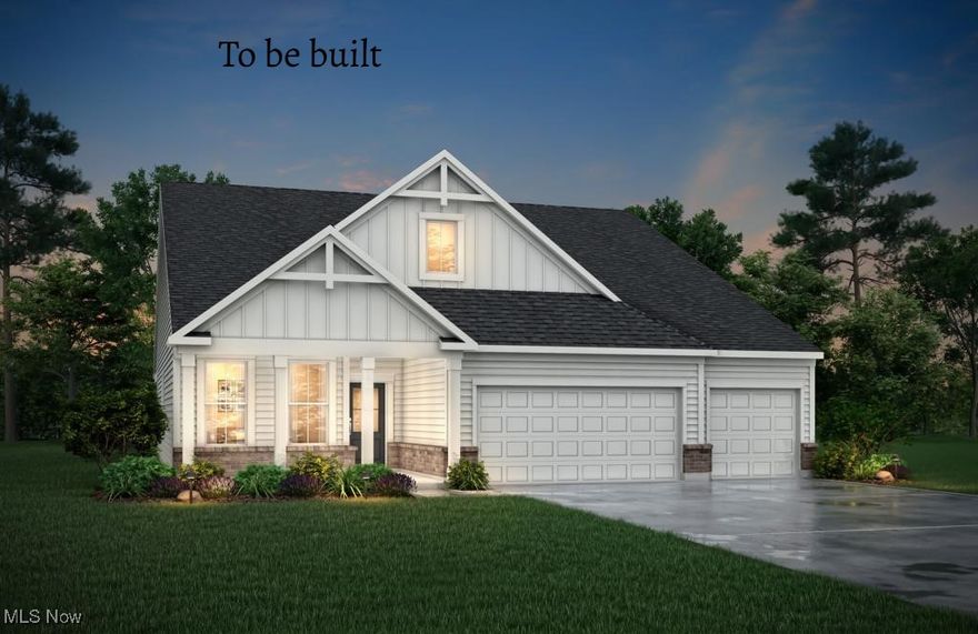 Drees Homes Parkette Ranch Floorplan. This home is to be built to customer specifications. Photo for illustration purposes.