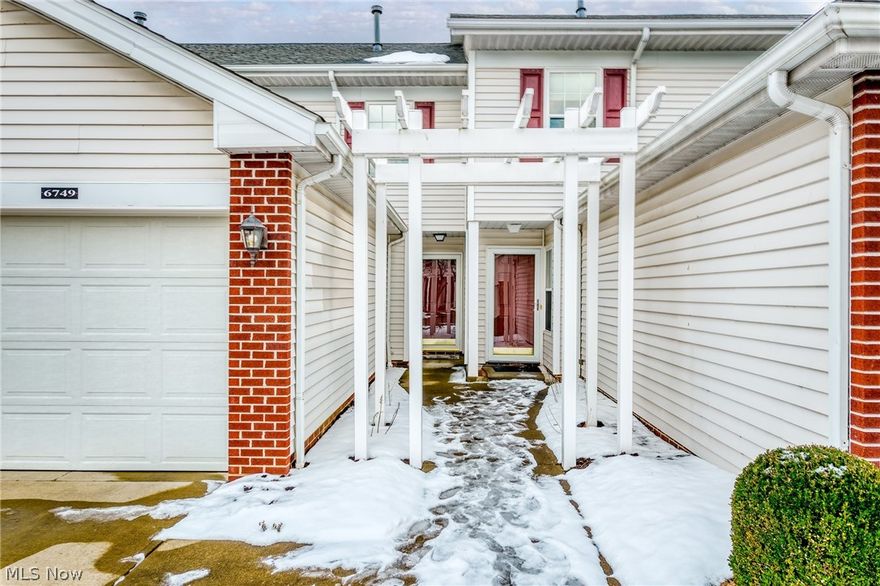 Experience low-maintenance living at its finest in a community known for its charm and curb appeal. Discover the perfect blend of comfort and convenience in this wonderfully updated and maintained townhome, nestled within the highly sought-after Courtyards of Crystal Lake community This residence offers an inviting floor plan designed for modern lifestyles. Step into the openness of the Kitchen with a cozy eating area, expansive updated quartz countertops accented with tiled backsplash, lots of cabinetry, pantry and breakfast bar. Also conveniently located in the Kitchen area are the washer and dryer, a half bathroom and entry to the one car attached garage. Seamlessly adjoining the Kitchen area is the heart of the home – the Great Room, a versatile living space with a Dining Area perfect for entertaining guests. At the rear of the room are doors to the covered deck / patio to enjoy the common area green space. At the top of the stairs is the newer furnace and hot water tank (2023). The upper level has a generous sized Primary Suite with a vaulted ceiling and almost a full wall of closets; the halfway Full Bathroom features a large vanity and tub/shower combination; and the 2nd sizeable bedroom also with a large closet. Situated in the heart of Middleburg Heights, you are minutes away from convenient shopping, a variety of dining options, and the scenic trails of the Cleveland Metroparks. Move right in with easy living at The Courtyards!