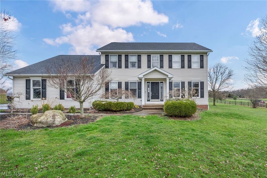 Welcome to your dream home nestled in the picturesque landscapes of Chagrin Falls! This stunning 4-bedroom colonial sits majestically on 3 acres of open space and lush greenery, offering a perfect blend of city living with a country feel.
As you enter inside, you'll be greeted by a meticulously updated interior that seamlessly combines modern amenities with timeless charm. This home is the perfect house for gatherings and entertainment! The first floor offers an open concept with a lovely family room with gas fireplace opening to the kitchen that has amble cabinetry and stainless steel appliances. The dining room is spacious and opens to a light- filled three season room that overlooks the expansive yard. The first floor also has a formal living room, office, half bath and large mudroom/ laundry space! The centerpiece of this home is the incredible master bedroom and bathroom. The fully remodeled master bath features luxurious finishes with a soaking tub, double vanity and a stunning walk-in tiled shower. Truly a spa-like atmosphere. The master also features a huge walk-in closet! There are 3 other generously sized bedrooms with another full bathroom upstairs. But the delights of this home don't end there. The finished basement has an amazing entertainment space with a full bar and theater area! It also has a bonus room with a half bath and closet attached that would make a great guest room!
Outside, the expansive 3-acre lot provides ample room for outdoor activities, gardening, or simply enjoying the serene surroundings. Some recent upgrades in the last couple years include- New roof, dishwasher, stove, paved driveway, flooring, HWT and water softener. It's a rare opportunity to own a fully updated colonial on such a spacious and beautiful lot. Don't miss out on the chance to make this exquisite property your own. Schedule a showing today!