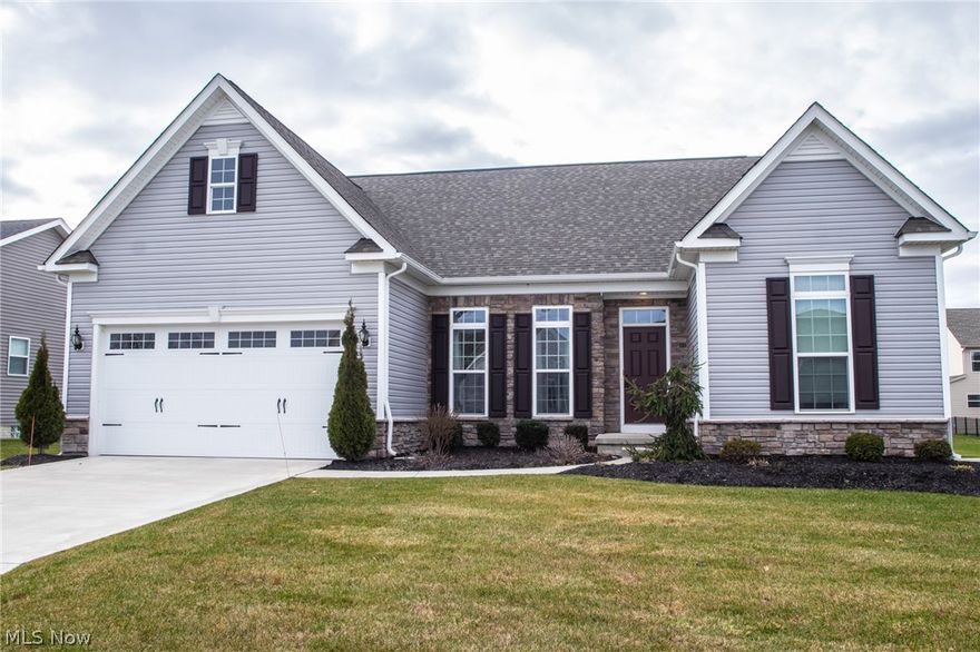 Elegance from floor to ceiling. You will fall in love with the modern decor of this newer (2016) ranch home in the Marshview Landing development. The home has a sprawling 2220sf main floor boasting loads of natural light and and all the upgrades you can hope for. The beautiful hardwood floors add a touch of warmth to the stylish decor of the home that contains an extended great room, upgraded windows and tall ceilings just to name a few. The expansive kitchen will wow you with functionality as well as take your breath away with the gorgeous granite counters. The built in house surround system will make entertaining a ball. You will enjoy  the solitude of your private master suite and the tranquility you receive from your custom made wall coverings throughout. The full basement contains a finished 39x25 area that will be a completely separate retreat for your hobbies. This area has walls to easily transform the current storage into additional bedrooms and it is also plumbed for a bath.