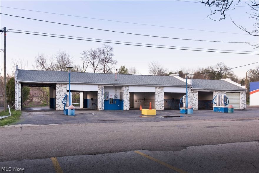 Commercial Real Estate Auction - Thur. May 28 @ 4:30pm.  Family Heirs Direct Immediate Sale!  Great income producing property-ALL CASH BUSINESS!  Selling Turnkey, complete with all fixtures and equipment.  The Amherst Coin Car Wash is located in Massillon Ohio adjacent to Amherst Shopping Plaza with a daily traffic count of 6,500 cars.  This property has been been family owned and operated since it was built in 1965.  Nice Block building has 5 wash bays with heated floors and is self serve.  All mechanicals and equipment are in good working condition.  Fantastic Opportunity to purchase an income producing property that has great potential for additional income.  Bidding will be live, on-site, and online.