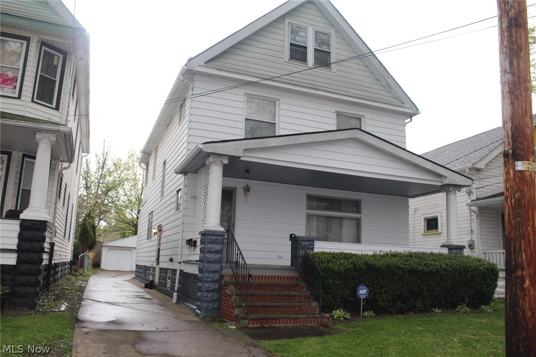 Well maintained, charming, two-family home on a quiet street. Freshly painted interior and newer carpet throughout. Natural woodwork including built-in china cabinets in first floor unit. The second floor unit has access to a large attic that can be finished for added living space or used for storage. Large fenced in yard with oversized, two car garage. The full basement has glass block windows, laundry area, separate utilities and added storage. Great for investment or live in one unit and rent the other! Close to freeway access, just minutes to Downtown Cleveland and Rockside Rd.