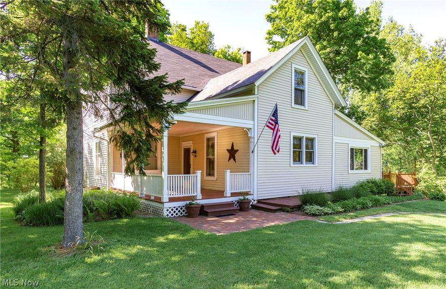 A rare Nordonia Hills gem, the Wallace- Brandywine family home, situated on 3.04 acres. The historical grandeur of this home has been maintained while modernizing it for today's buyer. Home has private tree line around property & crabapple trees line the driveway to the 3 car garage/shop/outbuilding-great for storage or hobbyist. The view from the huge wrap around deck overlooking your 3 acres is breathtaking. Front of home has porch w/swing to enjoy a nice Ohio summer night. Upon entering the home you will love the preserved history you feel immediately in the foyer& to the right is the renovated/updated kitchen-2008 w/secret staircase, all appliances stay. Kitchen opens to the breakfast room w/tons of light & connects to 1st flr laundry. 1st flr is spacious w/high ceilings & 3 addl rms/full bath. LARGE family room has charming built ins,overhead fans,wood burning stove,laminate wood floors-2015,drywall replacement,crown molding,electric,double porch doors,& transom windows-2004. Parlor is stunning w/addl fireplace & adjoining livingrm/ office. Upstairs is spacious w/4-5 bedrms, possibilities are endless. Room sizes are large, unexpected for this age of home & you'll find charming characteristics @ every turn-built ins, cupboards,pocket doors, 2 sets of stairs,& 1.5 additional bath upstairs (totaling 2.5). Garage roof-'07, High eff HVAC-'06, Public sewer connection-'19, Plumbing'16-'19, windows-'01/02/08/19, electric-'90, siding '07,AND MORE! Own your piece of history today