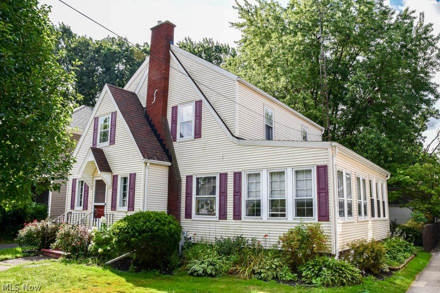 Wonderfully charming 3 bedroom, 1.5 bath home with a fenced backyard! Beautiful hardwood flooring and arched doorways throughout the main level! The kitchen comes applianced with a refrigerator, oven, range and dishwasher. It has updated hardware, good cabinet space and a deep pantry. Dining options include the formal dining room or the dinette off the kitchen - a good place to enjoy your morning coffee! The rest of the main level includes a large living room with a fireplace, a half bath, a sun room and a first floor office. There's a nice mud room off of the front entrance that has a bench with storage for your shoes and a deep closet for all your coats! Upstairs, there's fantastic closet space in all bedrooms and a full bath with pedestal sink. The finished walk up attic is sure to stir up the imagination! With a built-in desk and bookshelves, it would make a great playroom for the kids or a private office away from the household noise. You'll find fantastic storage in the full base