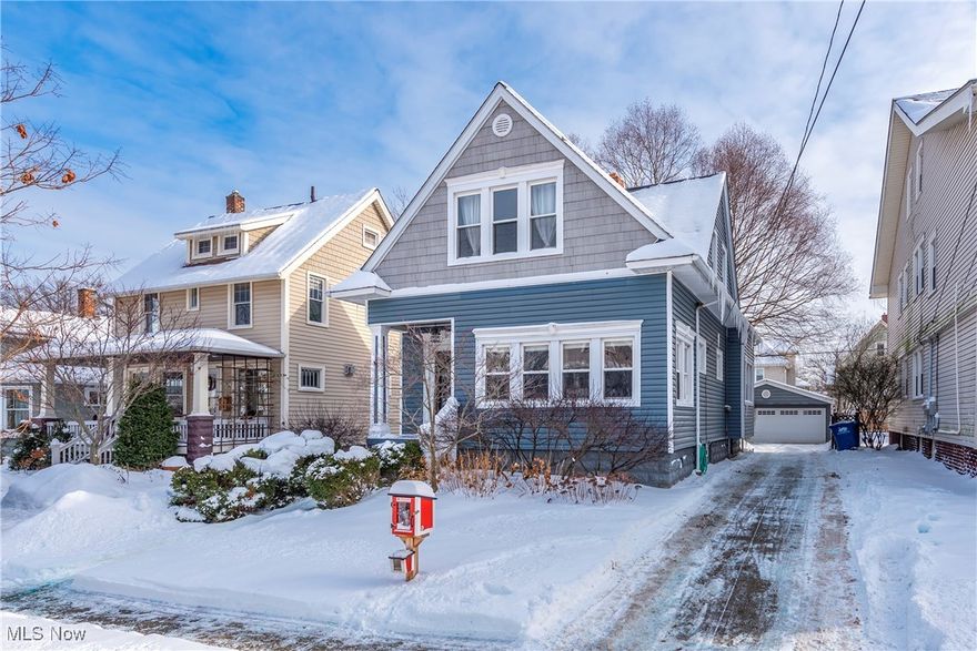 Wow! Welcome Home To This Western Lakewood Charmer! This Colonial Is A Perfect Blend Of Modern Updates With Historical Charm & Character! The Wood Carved Mantle Makes A Great Focal Point In Your Formal Living Room! A First Floor Bonus Room Is Perfect For A Reading Room Or Home Office! Both the Living Room & Dining Room Are Accented With Beautiful Beamed Ceilings! The Oversized Kitchen Is A Chef's Delight, Offering Plenty Of Counter Space & Storage! The Rear Deck Is Easily Accessed From The Kitchen! 3 Spacious Bedrooms Are Located On The Second Floor, 2 With Amazing Vaulted Ceilings! The Main Bath Was Fully Renovated In 2017; The Front Porch Was Renovated In 2020; & A New AC Unit Was Installed In 2020; in 2023, A New Garage Door And Leaf Filter Gutter Guards Were Installed And The Interior House Was Freshly Painted; And In 2025, The Garage Got A New Roof, Gutters and Electric Car Charger! Call Today For Your Private Tour!