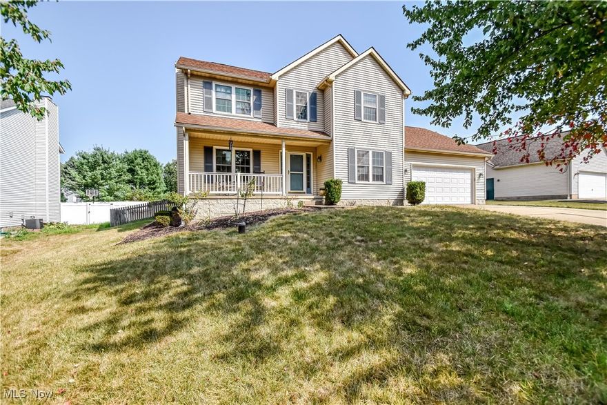 This beautifully maintained two-story Colonial home, built in 1995, offers four bedrooms, two and a half bathrooms, and over 3000 square feet of total living space. The inviting layout features a spacious living room with a cozy gas fireplace, a bright formal dining area, and a functional kitchen with a breakfast bar that opens to the dining space, perfect for both everyday living and entertaining. Upstairs, the primary suite provides a private retreat with a full en-suite bathroom, dual sinks, and a relaxing soaking tub, while three additional bedrooms offer plenty of space for family, guests, or a home office. The first-floor laundry adds convenience, and the attached two-car garage provides ample storage. Outside, enjoy the covered front porch and a private fenced backyard, enhanced by a Trex Deck with a hot tub ideal for gatherings and outdoor fun. Located in the desirable Pebblebrook community with minimal HOA fees and close to schools, parks, and shopping, this move-in-ready home is the perfect blend of comfort, style, and location.