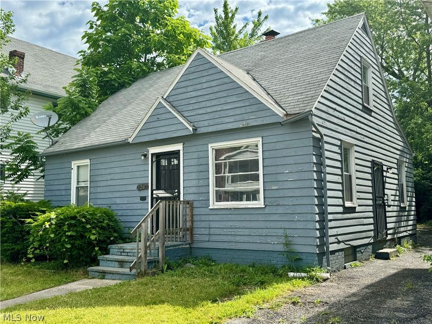 Welcome to this charming cape cod located in the Mount Pleasant neighborhood of Cleveland. This 3 bed 1 bath is ready for a new owner to make the finishing touches in order to live in, or rent! The first floor includes a spacious living room, 2 bedrooms, and an eat-in kitchen. On the second floor, is a spacious primary bedroom. Basement has a large laundry room and 300+ sq ft of finished living space in the basement. Don't miss out, schedule a showing with your favorite agent today!