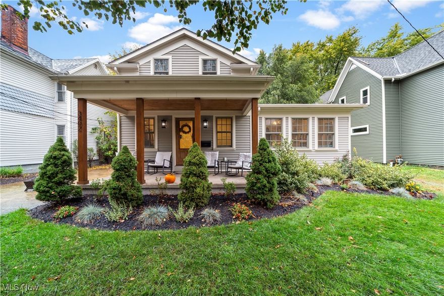 Welcome to 3402 Woodbine Ave! TAX ABATEMENT UNTIL 2033! Fully restored in 2020, this single-family home perfectly blends classic charm with modern luxury. The open layout features vaulted ceilings, wide oak flooring, and a gas fireplace with a handcrafted wood mantle, creating a bright and inviting atmosphere. The chef’s kitchen shines with a custom island, quartz countertops, and premium Energy Star appliances.

The first-floor primary suite is a true retreat with a spa-inspired bath featuring a floating double vanity, Kohler vessel sinks, and dual shower heads. Upstairs, a second spacious suite offers vaulted ceilings, skylights, and a custom-tiled ensuite bath. 

Outside, relax on the welcoming front porch or enjoy the stamped concrete patio, perfect for bonfires and entertaining. Just steps from Ohio City’s best dining and entertainment, this property combines style, comfort, and convenience in one beautifully finished home. Schedule your showing today!