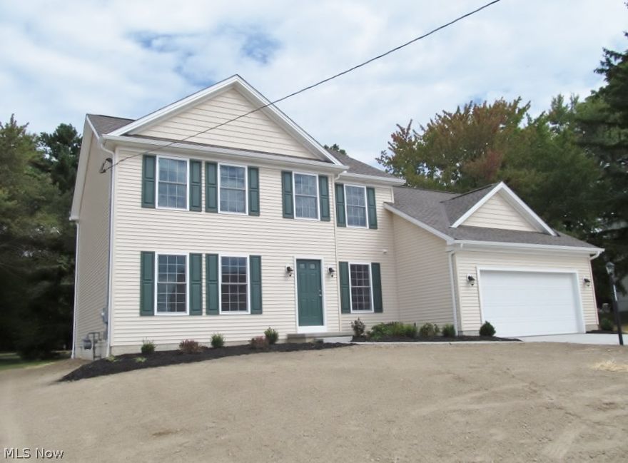 Be first or be sorry! Easy to show! Immediate possession! Best brand new home for the buck in the city! 4 bedroom, 2.5 bath colonial with 2,222sq ft and a 2+ car attached garage. Large extra deep park for a yard on almost an acre. Kitchen features granite counter tops, stainless steel appliances, pantry, Home Crest cabinets, island and breakfast bar. Formal dining room and nice size living room. Family room includes a quality stone fireplace. Owner suite has a full bath and walk in closet. Main bath has his and her sinks. Nice color coordination throughout. First floor laundry room. Guest first floor bathroom. Large extra tall basement is ready for your recreation room. All copper plumbing throughout. 200 amp breaker box with plenty to expand. Vinyl tilt in windows. 30 year roof shingles. Quality Trane furnace and central air. Bradford White hot water tank. Turn around driveway. Hot and cold water in garage. $3,570 carpet allowance with your choice of colors.