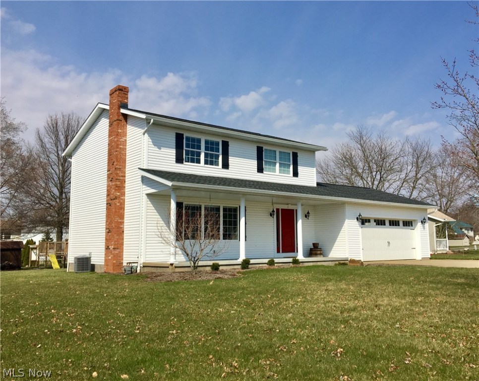 Immaculate, like new, move-in ready home that has had major improvements in past 2 years (fall 2015-16) including: New 30 yr. GAF Timberline roof shingles, new vinyl siding, soffit, fascia and gutters, new Jeld Wen low-E + Argon windows, updated kitchen with newer range/oven, microwave, sink/faucet, countertops and wood look ceramic tile flooring; main level has 50% new drywall due to addition of ductwork to accomodate new furnace and central air; new baseboards and trim, new interior doors on the main level, new entry door, new flooring throughout with exception of 2 bedrooms, all rooms re-painted in warm, neutral colors, newer hot water heater; new water softener(2017); 1/2 bath and full bath complete renovations, all new lighting, reverse osmosis water to refrigerator and kitchen sink, wood look ceramic tile in foyer and 1/2 bath, newer overhead garage door and even the landscaping has been updated! This beautiful home has received a major facelift and is ready for new owners soon!
