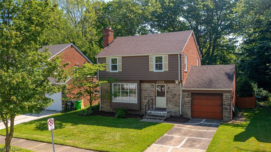 Spacious 3 bedroom (all bedrooms on the second floor) remodeled full bath, 1.5 bath colonial with stone facade, large living room with fireplace, eat-in kitchen with breakfast nook. New Corian counter, new faucet, new flooring, appliances stay, formal dining room with built-in China cabinet.  Four seasons room flows off the dining room and basement has a large finished famly room with fireplace. 1/2 bath off of the kitchen. Patio and fenced in back yard. 1 car attached garage. Interior freshly painted.  New windows installed throughout 2023 except picture window. Purchase includes a home warranty. Schedule your private showing today, we think you'll want to make it your next home!