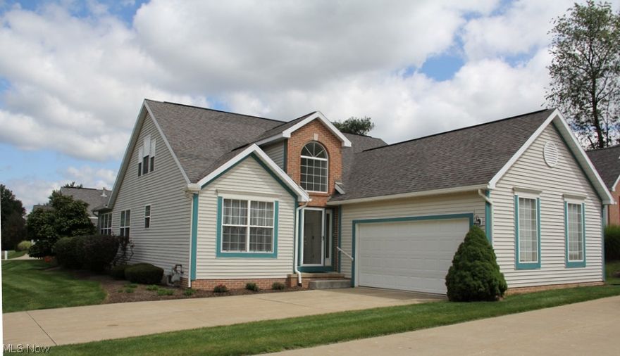 Stillwater is a private, gated 55 and older, stylish Villa community perfectly situated on 10 acres with a stocked pond/fountain, surfaced walking path and lush landscaping. This 1.5 story comes with a huge first floor master suite- walk-in closet and bathroom, two story foyer and great room, light & cheery kitchen/with appliances, dinette and hardwood flooring, first floor laundry w/utility sink and half bath . The formal dining room and lovely Florida ( both have views of the pond!) – opens via a slider to the screened in deck. The upstairs house the 2nd and 3rd  bedrooms (could be the den) and full bathroom. Freshly cleaned and painted, new furnace and water heater and more!  The two car attached garage and 12 course basement completes the picture! Close to all amenities. Just waiting to please the new owners!