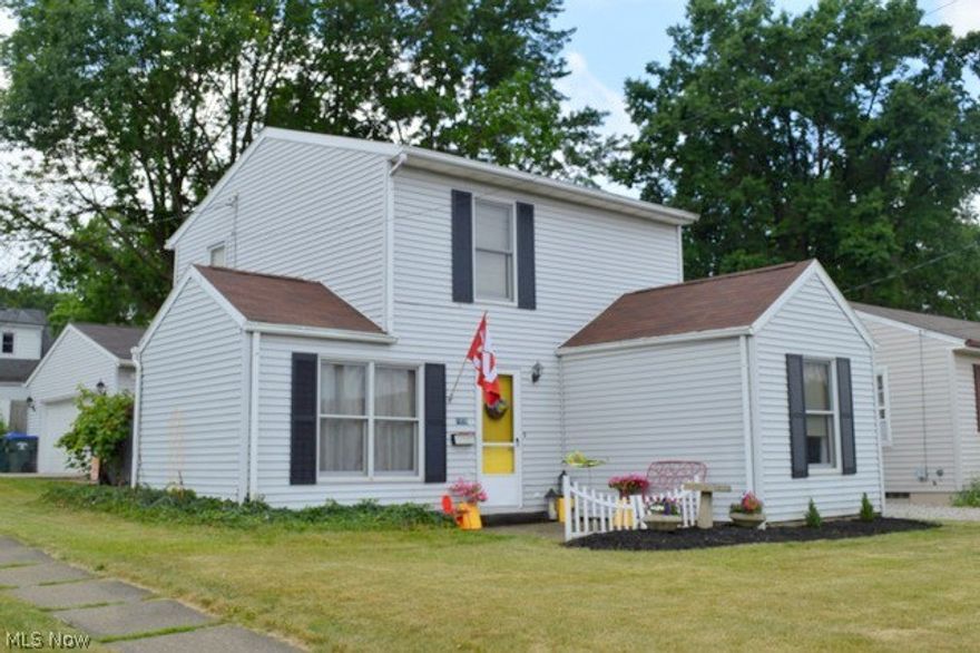 Ready to move into, 3 bedroom, 2 full bath colonial that has many updates. The main level features a large living room with possibly space for a dining room table and chairs, an updated, eat-in kitchen with new flooring and stainless steel stove & frig, bedroom, full bath and laundry, utility room off the kitchen. The second floor offers 2 other bedrooms and a full bathroom. The home has had several recent improvements.... roof was replaced in 2014, living room carpet, 2nd floor bath tile flooring and toilet, shutters & privacy fence (2016), dishwasher (2015), and garage door in 2015. Some of the rooms were professionally painted recently. The outside features a private patio area, large 2 car garage. This move in ready home conveniently sits right across from all the new shopping at State Rd/ Portage Trail.