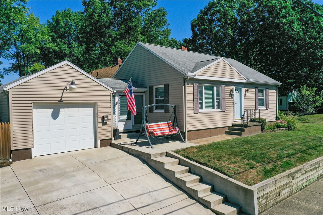 1199 Tioga Ave Akron, OH 44305 WELCOME HOME, you have truly been waiting for THIS Home! 2 bedrooms & 2 full updated bathrooms, great 1st Floor Living in this RANCH home in a quaint Goodyear Heights neighborhood. You can stop looking now!...this home has everything from a large 1st Floor Living Room, Pantry Closet, Updated Full Bathroom, two 1st floor Bedrooms, Galley style Kitchen, Dining Area with direct outdoor access thru the sliding glass door, Family Room entertainment area in the finished basement, plus the Laundry, 2nd full bathroom installed as well as the attached garage, with breezeway Sunroom, deck for outdoor entertainment & TV Area, grilling deck, shed & firepit in the double fenced in yard, one main privacy fence + one shorter fence to keep the kids & pets in a fenced yard area with grass. You'll even have room for the RV or Boat to park with the 36’ additional parking pad & newer concrete driveway & entry area. Other wonderful updates from this Owner are roofing, windows, sliding glass door, vinyl siding, updated 1st floor bathroom with tub & shower surround and addition of the 2nd full bathroom in the Lower Level, hardwood floors finished, deck area, patio area, fire pit area, retaining walls, exterior additional living, front entry door, sliding glass door to rear grilling & outdoor living spaces, concrete, privacy fence +double gate, stone walkways, shed, garage dr +opener, & more! Don’t let the two bedrooms fool you, Primary Bedrm housed King Size Bed, armoire & more, 2nd bdrm, finished basement rooms w/ large Family Rm, Bar Area, Exercise Area, work hobby area & 2nd full bath, Laundry area, storage area w/ built in shelving +so many outdoor Living Areas, Bonus Shed, Deck, extra parking for 36’ Boat, RV Trailer or additional vehicles & 1 yr warranty for peace of mind. AWESOME HOME you can call MINE! Don’t miss this wonderful opportunity, call your Fave Agent or List Agent for personal appointment to view this slice of paradise, your own sanctuary!